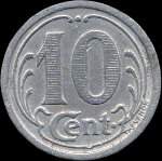 Jeton de 10 centimes 1922 �mis par l'Union Commerciale de Vimoutiers (61120 - Orne) - revers
