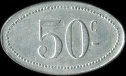 Jeton de 50 centimes �mis par le Cercle de l'Ecole Militaire d'Administration � Vincennes (94300 - Val-de-Marne) - revers