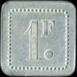 Jeton de 1 franc �mis par le Cercle de l'Ecole Militaire d'Administration � Vincennes (94300 - Val-de-Marne) - revers