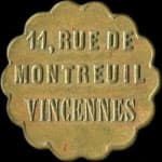 Jeton de 2 &frac12; centimes �mis par la Soci�t� Vinicole de Fronsac - 11, Rue de Montreuil - Vincennes (94300 - Val-de-Marne) - avers