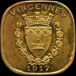Jeton de 20 centimes 1917 (pi�ce d'essai en laiton) �mis par l'Union Commerciale et Industrielle de Vincennes (94300 - Val-de-Marne) - avers