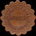 Jeton de 1 litre de bi�re en cuivre �mis par la Brasserie Robert - Vrigne-aux-Bois (08330 - Ardennes) - avers