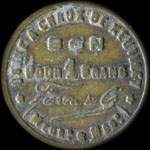Jeton de 1 franc �mis par l'Usine � Chaux de Xeuilley (54990 - Meurthe-et-Moselle) - revers