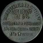 Jeton de 2 francs �mis par les Usines de Xeuilley M&M (54990 - Meurthe-et-Moselle) - revers