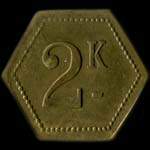 Jeton de 2 kg de pain �mis par la Boulangerie Brousse-Largnac � Ydes (15210 - Cantal) - revers