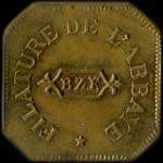 Jeton de 10 centimes 1884 �mis par la Filature de l'Abbaye � Yerres (91330 - Essonne) - avers