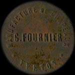 Jeton de 50 centimes �mis par la Manufacture de Chapeaux G. Fournier � Yvetot (76190 - Seine-Maritime) - avers