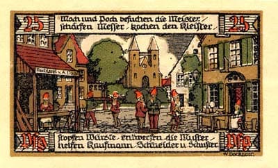 Notgeld Ballenstedt (Sachsen-Anhalt - Allemagne) - 25 pfennige - n�&nbsp;157213 - �mission du 22 ao�t 1921 - face