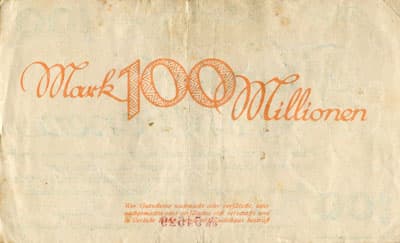 Notgeld Dresden-Neustadt (Sachsen) - 26&nbsp;septembre&nbsp;1923 - Reihe&nbsp;F - n�&nbsp;54528 - dos