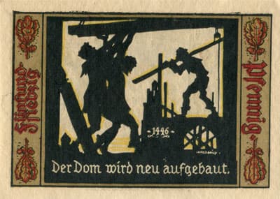 Gutschein der Stadt F�rstenwalde&nbsp;Spree (Brandenburg - Allemagne) - 75 pfennige n�&nbsp;16310 - 1921 - type 2 - dos