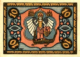 Notgeld Jena ( Sachsen-Weimar-Eisenach - Allemagne ) - 10 pfennige - �mission du 1er mai 1921 - dos