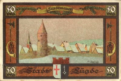 Notgeld Stadt L�gde (Nordrhein-Westfalen - Allemagne) - 50 pfennige n� 003755 - 16 f�vrier 1921 - face