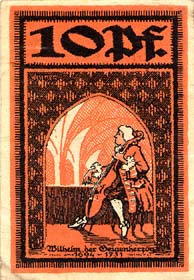 Notgeld Merseburg ( Sachsen - Allemagne ) - 10 pfennige - �mission du 1er mai 1921 - face