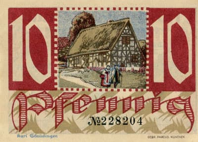 Notgeld der Stadt Montabaur - 10 pfennige - n�&nbsp;228204 - 1 d�cembre 1920 - dos