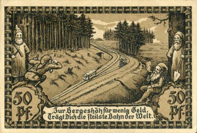 Notgeld Oberwei&szlig;bach Cursdorf Deesbach und Lichtenhain (Th�ringen - Allemagne) - Gutschein 50 pfennige n� 121585 - 1er juillet 1921 - face