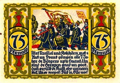 Notgeld Osnabr�ck (Niedersachsen - Allemagne) - 75 pfennige - �mission de juillet 1921 - face