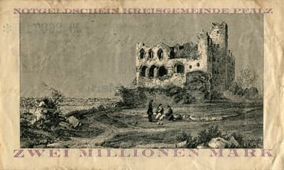 Notgeldschein der Kreisgemeinde Pfalz (Rheinland-Pfalz - Allemagne) - 2&nbsp;000&nbsp;000&nbsp;mark - n�&nbsp;263714 - 11&nbsp;ao�t&nbsp;1923 - dos