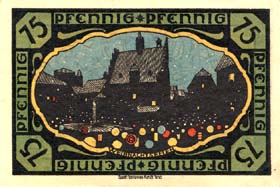 Notgeld P�ssneck (Sachsen-Meiningen - Allemagne) - 75 pfennige - dos