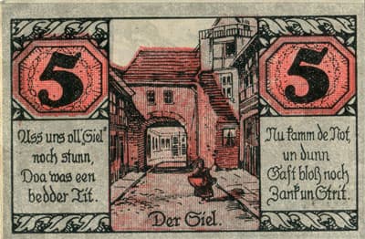 Notgeld - Stadt Salzwedel (Sachsen-Anhalt - Allemagne) - 5 pfennig - 20&nbsp;mars&nbsp;1921 - n�&nbsp;45873 - dos
