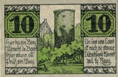 Notgeld - Stadt Salzwedel (Sachsen-Anhalt - Allemagne) - 10 pfennig - 20&nbsp;mars&nbsp;1921 - n�&nbsp;79272 - dos