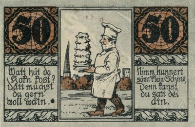 Notgeld - Stadt Salzwedel (Sachsen-Anhalt - Allemagne) - 50 pfennig - 20&nbsp;mars&nbsp;1921 - n�&nbsp;37145 - dos