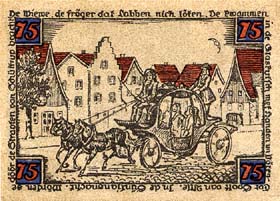 Notgeld Sch�ttorf (Hannover - Allemagne) - 75 pfennige - �mission du 1er novembre 1921 - dos