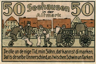 Notgeld - Seehausen in der Altmark (Sachsen-Anhalt - Allemagne) - 50 pfennig - 5&nbsp;f�vrier&nbsp;1921 - face