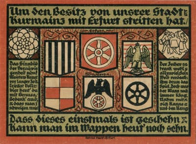 Notgeld der Stadt S�mmerda (Th�ringen - Allemagne) - 50 pfennig - 1&nbsp;ao�t&nbsp;1921 - Type 1 - dos