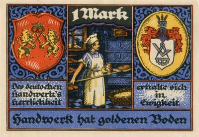 Notgeld Stolzenau Weser (Hannover - Allemagne) - 1&nbsp;mark / 100&nbsp;pfennig - 15&nbsp;novembre&nbsp;1921 - Type 1 - dos