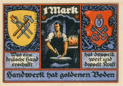 Notgeld Stolzenau Weser (Hannover - Allemagne) - 1&nbsp;mark / 100&nbsp;pfennig - 15&nbsp;novembre&nbsp;1921 - Type 2 - dos