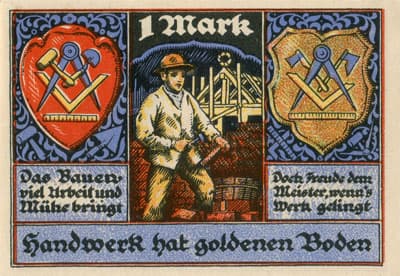 Notgeld Stolzenau Weser (Hannover - Allemagne) - 1&nbsp;mark / 100&nbsp;pfennig - 15&nbsp;novembre&nbsp;1921 - Type 3 - dos