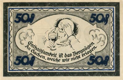 Notgeld Stolzenau Weser (Hannover - Allemagne) - 50 pfennig - 30 avril 1921 - Type 1 - dos
