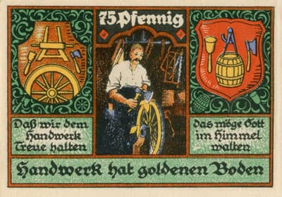 Notgeld Stolzenau Weser (Hannover - Allemagne) - 75 pfennig - 15&nbsp;novembre&nbsp;1921 - Type 1 - dos