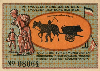 Gutschein der Gemeinde S�derbrarup (Schleswig-Holstein - Allemagne) - 50&nbsp;pfennig - (1921) - n�&nbsp;08064 - Type 7 - face