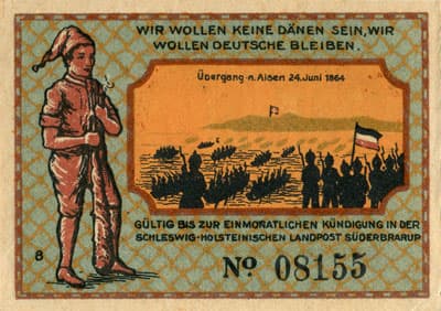 Gutschein der Gemeinde S�derbrarup (Schleswig-Holstein - Allemagne) - 50&nbsp;pfennig - (1921) - n�&nbsp;08155 - Type 8 - face