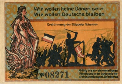Gutschein der Gemeinde S�derbrarup (Schleswig-Holstein - Allemagne) - 50&nbsp;pfennig - (1921) - n�&nbsp;08271 - Type 4 - face