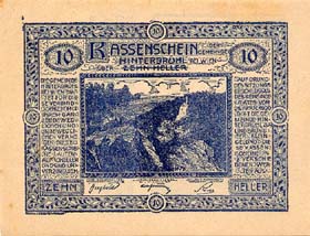 Notgeld Hinterbrühl ( Autriche ) - 10 heller - émission du 25 avril 1920 - face