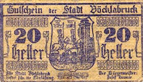 Notgeld V�cklabruck (Autriche) - 20 heller - Emission du 29 novembre 1919 - face