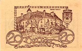 Notgeld Wels (Autriche) - 20 heller - valable jusqu'au 30 juin 1920 - brun - face