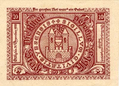 Notgeld Ybbs (Autriche) - 10 heller - valable jusqu'au 31 d�cembre 1920 - dos