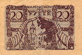 Notgeld Ysper ( Autriche ) - 20 heller - Emission du 11 avril 1920 - face