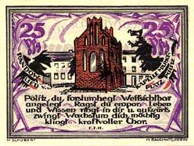 Notgeld Randow - Stettin - 25 pfennig - émission du 1er septembre 1921 - face