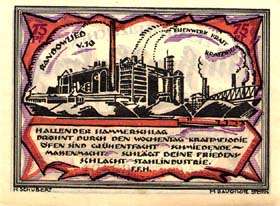 Notgeld Randow - Stettin - 75 pfennig - émission du 1er septembre 1921 - face