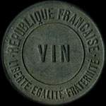 Jeton de nécessité de Vin émis par Alimentation Subsistances Populaires - E. Pichio E. Dutilh à Paris - revers