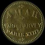 Jeton de n�cessit� de 2 francs �mis par Amar � Paris - avers