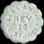 Jeton de n�cessit� de 20 centimes �mis par A l'Ami Rey - 20 Rue Saint-Joseph � Paris - avers