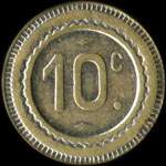 Jeton de n�cessit� de 10 centimes �mis par Auguste � Paris - revers