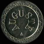 Jeton de n�cessit� de 20 centimes �mis par Auguste � Paris - avers