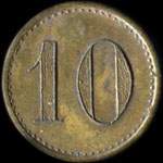 Jeton de n�cessit� de 10 (centimes) �mis par Automatique Granier - Paris - Turin - revers