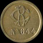 Jeton 20 centimes émis par la Banque Royale du Canada (monogramme RC) à Paris - avers